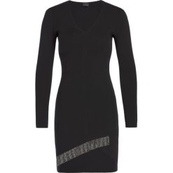 Sukienka koktajlowa Pinko Nondimeno Al 19-20 BLK01 1G14HD Y3M1. Czarne sukienki damskie Pinko, m, bez wzorów, z elastanu, wizytowe, bez kołnierzyka, bez rękawów. W wyprzedaży za 559,00 zł.