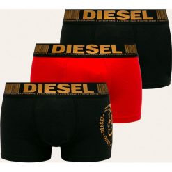 Diesel - Bokserki (3-pack). Czarne bokserki męskie Diesel, z nadrukiem, z elastanu. Za 229,90 zł.