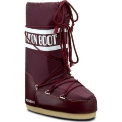 Buty zimowe damskie: Śniegowce MOON BOOT – Nylon 14004400074 Borgogna D