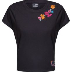 Bluza EA7 Emporio Armani Czarny. Czarne bluzy damskie marki EA7 Emporio Armani, z haftami, z bawełny. Za 413,00 zł.
