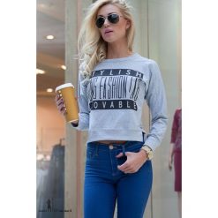 Bluza. Szare bluzy damskie marki Fasardi. Za 39,00 zł.