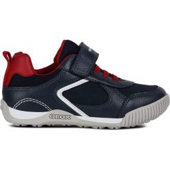 Sneakersy "Nekkar" w kolorze granatowym. Niebieskie trampki chłopięce geox kids, bez wzorów, bez zapięcia. W wyprzedaży za 134,95 zł.