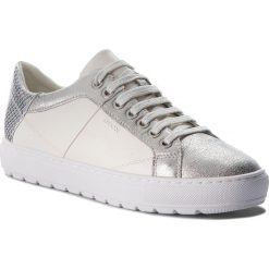 Sneakersy GEOX - D Breeda D D822QD 0BCKY C0007 White/Silver. Szare półbuty damskie Geox, ze skóry ekologicznej. W wyprzedaży za 249,00 zł.