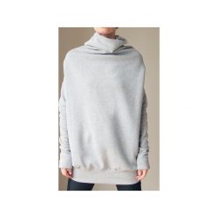Szary golf buka bluza oversize. Szare bluzy damskie marki One mug a day, uniwersalny, bez wzorów, z bawełny, bez rękawów, długie, bez kaptura. Za 259,00 zł.