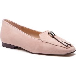Lordsy STUART WEITZMAN - Slipknot YL96088 Dolce Suede. Różowe półbuty damskie Stuart Weitzman, ze skóry, bez obcasa, na obcasie. W wyprzedaży za 939,00 zł.