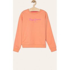 Pepe Jeans - Bluza dziecięca Rose 128-178. Pomarańczowe bluzy dziewczęce Pepe Jeans, z nadrukiem, z bawełny, bez rękawów, bez kaptura. Za 179,90 zł.