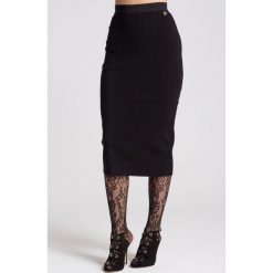 Spódnica ołówkowa. Czarne spódniczki damskie Twinset, na imprezę, s, z aplikacjami, z wiskozy, midi, ołówkowe. Za 263,60 zł.