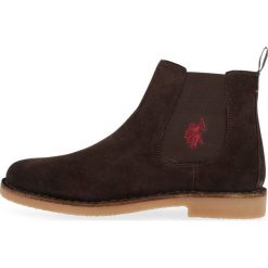 U.S. POLO ASSN. buty za kostkę męskie Must 41 brązowy. Pomarańczowe buty wizytowe męskie U.S. Polo Assn., bez zapięcia. W wyprzedaży za 335,00 zł.