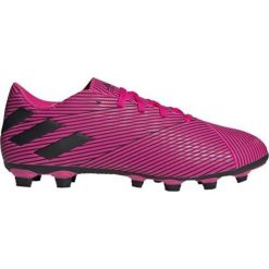 Buty piłkarskie adidas Nemeziz 19.4 FxG M F34392. Różowe buty sportowe męskie Adidas, z syntetyku, na sznurówki, do piłki nożnej. W wyprzedaży za 229,00 zł.