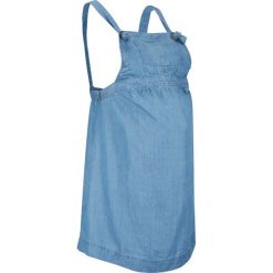 Sukienka ciążowa ogrodniczka przyjazna dla środowiska bonprix niebieski "bleached”. Niebieskie sukienki damskie bonprix, bez wzorów, bez kołnierzyka, moda ciążowa, bez rękawów. Za 49,99 zł.