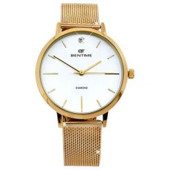 Bentime Dámské hodinky s diamantem 044-9MB-PT11894N. Żółte zegarki damskie Bentime, złote. W wyprzedaży za 150,00 zł.