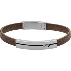 Emporio Armani Męska Bransoletka Skóra egs2300040. Szare bransoletki męskie Emporio Armani. W wyprzedaży za 567,00 zł.