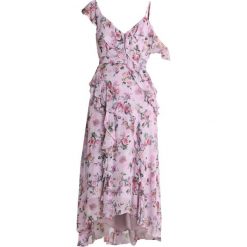 Forever New RUFFLED MIDI Suknia balowa pink. Czerwone sukienki damskie marki Forever New, bez wzorów, z wiskozy, wizytowe, bez kołnierzyka, bez rękawów, midi. Za 529,00 zł.