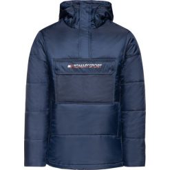 Kurtka puchowa Tommy Sport S20S200264. Niebieskie kurtki sportowe męskie Tommy Sport, s, bez wzorów, z poliesteru, bez kaptura. W wyprzedaży za 469,00 zł.