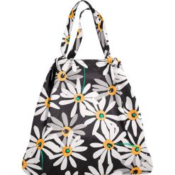 Shopper bag damskie: Torba w kolorze czarno-białym na zakupy – 64 x 48 x 13 cm