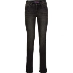 Dżinsy SKINNY bonprix czarny denim. Niebieskie jeansy damskie marki House, z jeansu. Za 89,99 zł.