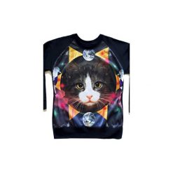 Bluza COSMIC CAT. Czarne bluzy damskie Missspark, m, z nadrukiem, z bawełny, bez rękawów, bez kaptura. Za 220,00 zł.