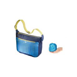 Torba ultra kompaktowa. Niebieskie plecaki męskie QUECHUA, bez wzorów, z poliesteru. Za 29,99 zł.