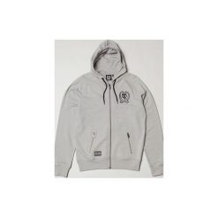 Bluza BLB BADGE FULL ZIP Grey. Szare bluzy męskie Crankk, xl, z aplikacjami, z bawełny, z kapturem, bez rękawów, z kapturem. Za 249,00 zł.