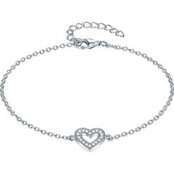 Srebrna bransoletka z elementem ozdobnym. Szare bransoletki damskie Tess Diamonds, Carat 1934 & Co., z materiału, z cyrkonią, srebrne. W wyprzedaży za 99,95 zł.