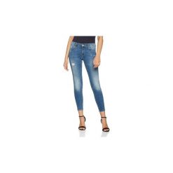 Rurki damskie: Jeansy slim fit Wrangler ® Skinny Crop Damaged Blue 28MLU86J