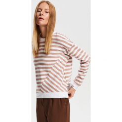 Bluza w paski - Kremowy. Białe bluzy damskie Reserved, s, w paski, bez rękawów, bez kaptura. W wyprzedaży za 39,99 zł.