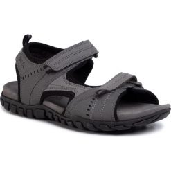 Sandały GEOX - U Sand.Mito B U02Q2B 0BC50 C9004 Anthracite. Szare klapki męskie Geox, bez wzorów, ze skóry ekologicznej. W wyprzedaży za 249,00 zł.