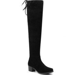 Muszkieterki CAPRICE - 9-25505-23 Black Stretch 044. Czarne kozaki damskie Caprice, z tworzywa sztucznego, przed kolano, na wysokim obcasie, bez zapięcia. Za 269,00 zł.