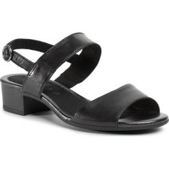 Sandały JANA - 8-28203-24 Black 001. Czarne klapki damskie Jana, bez wzorów, ze skóry, bez obcasa, na obcasie. Za 169,00 zł.
