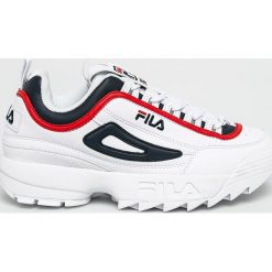 Fila - Buty Disruptor CB Low. Białe sneakersy męskie Fila, ze skóry, na sznurówki. W wyprzedaży za 399,90 zł.