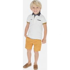 Mayoral - Spodnie dziecięce 92-134 cm. Żółte spodnie chłopięce Mayoral, bez wzorów, z tkaniny. Za 124,90 zł.