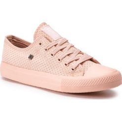 Trampki BIG STAR - DD274836 Pink. Różowe półbuty damskie BIG STAR, na co dzień, bez wzorów, z gumy, retro, bez obcasa, na płaskiej podeszwie, bez zapięcia. W wyprzedaży za 99,00 zł.