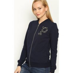 Bluzy damskie: Granatowa Bluza Pinky