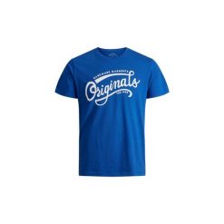T-shirty z krótkim rękawem Jack Jones 12135576 NEW RAFFA. Niebieskie t-shirty męskie Jack & Jones, s, bez wzorów, bez kołnierzyka, krótkie. Za 39,92 zł.