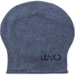 Czapki damskie: Czapka damska LIU JO – Cuffia Lana Rasata A67241 M0300 Blu Denim 00770