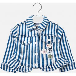 Mayoral - Kurtka dziecięca 68-98 cm. Niebieskie kurtki dziewczęce Mayoral, z haftami, z elastanu, krótkie, bez kaptura. W wyprzedaży za 69,90 zł.