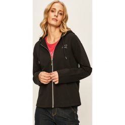 EA7 Emporio Armani - Bluza. Czarne bluzy damskie EA7 Emporio Armani, s, z aplikacjami, z elastanu, bez rękawów, z kapturem. W wyprzedaży za 259,90 zł.