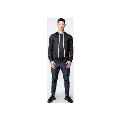 Bluzy męskie: Bluza bawełniana z kapturem Basic Grey Denim
