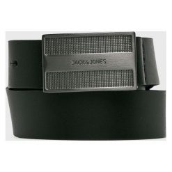 Jack & Jones - Pasek skórzany. Szare paski męskie marki Jack & Jones, w paski, z materiału. Za 119,90 zł.