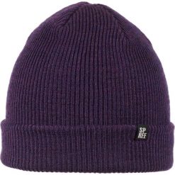 100% Wełna Merino - Męska Czapka, Fioletowa, Zimowa, Beanie, Krasnal CPASPREECIT108E. Fioletowe czapki męskie Spree, na zimę, z wełny, klasyczne. Za 89,99 zł.