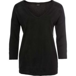 Sweter bonprix czarny. Czarne swetry damskie bonprix, bez wzorów, bez rękawów, bez kaptura. Za 74,99 zł.