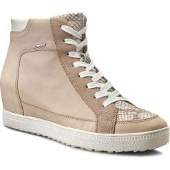 Sneakersy GEOX - D Amaranth H.A D52S9A 0CLTN C0662 Beż/Stazony Biały. Brązowe sneakersy damskie marki Geox, z lakierowanej skóry. W wyprzedaży za 279,00 zł.