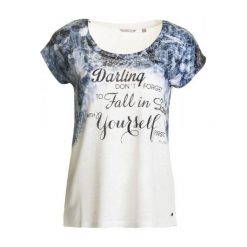 Mustang T-Shirt Damski Xs Kremowy. Szare t-shirty damskie marki Mustang, na zimę, z bawełny. W wyprzedaży za 119,00 zł.