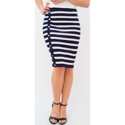 Spódnica Maja dark blue - UNI. Niebieskie spódniczki damskie Fanaberia.com, na co dzień, w paski, wakacyjne, proste. Za 69,90 zł.