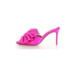 Klapki Alexandre Vauthier KATEMULE. Fioletowe klapki damskie Alexandre Vauthier, bez wzorów, bez obcasa. Za 1050,23 zł.
