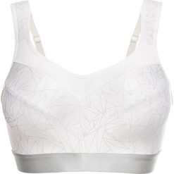 Biustonosz sportowy Level 2 bonprix biało-matowy srebrny z nadrukiem. Białe biustonosze sportowe damskie bonprix, z nadrukiem, na fitness i siłownię. Za 74,99 zł.