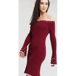 Bordowa Sukienka Burgund. Czerwone sukienki dzianinowe other, na jesień, l. Za 89,99 zł.