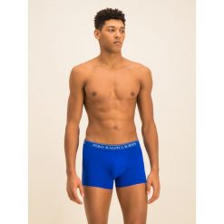 Komplet 3 par bokserek Polo Ralph Lauren 714513424. Niebieskie bokserki męskie Polo Ralph Lauren, bez wzorów, z elastanu. Za 169,00 zł.