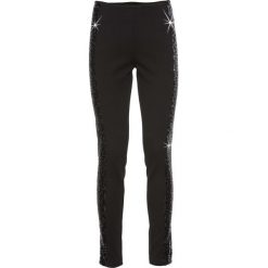 Legginsy z cekinami bonprix czarny. Zielone legginsy marki bonprix, w kropki, z kopertowym dekoltem, kopertowe. Za 129,99 zł.