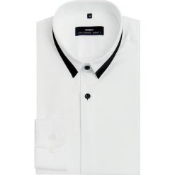 Koszula SIMONE KDBS000133. Czarne koszule męskie m, z aplikacjami, z elastanu, klasyczne. Za 229,00 zł.